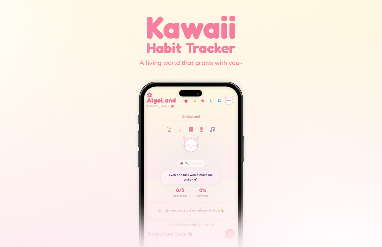 Kawaii Habit Tracker website screenshot