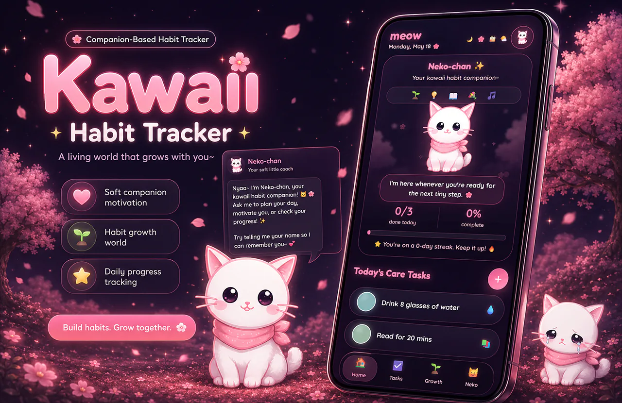 Kawaii Habit Tracker website screenshot