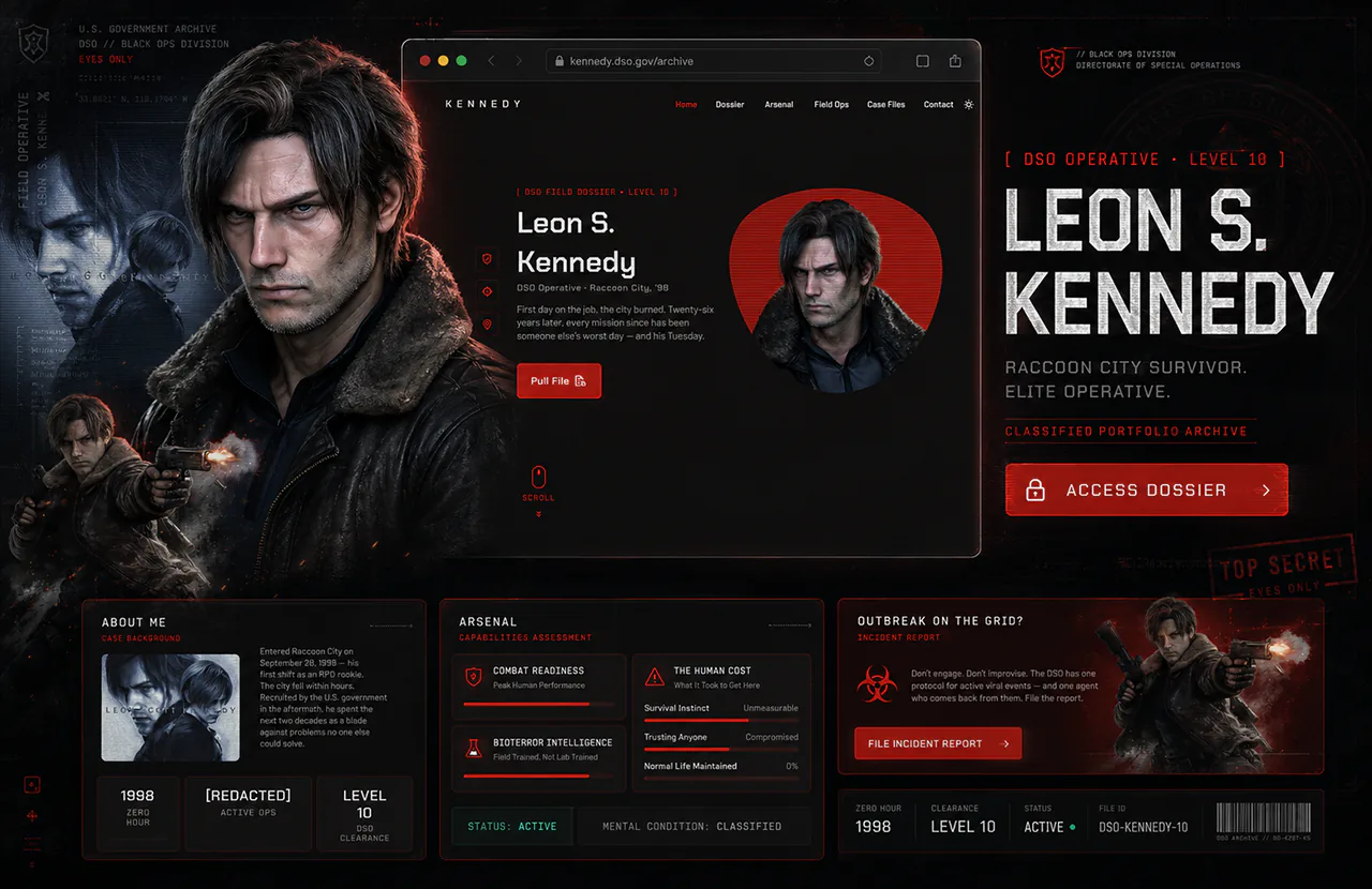 2024 portfolio design previous version screenshot