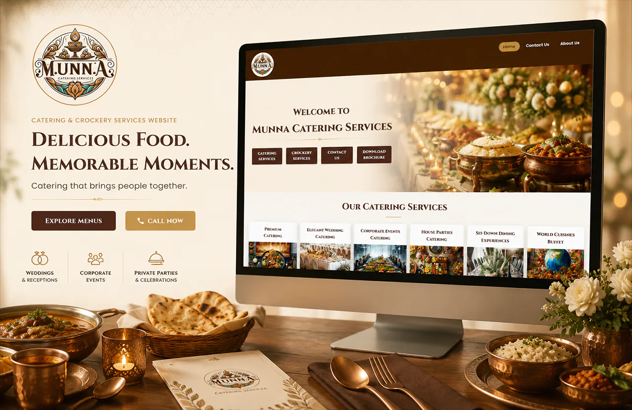 Munna Catering Services website screenshot