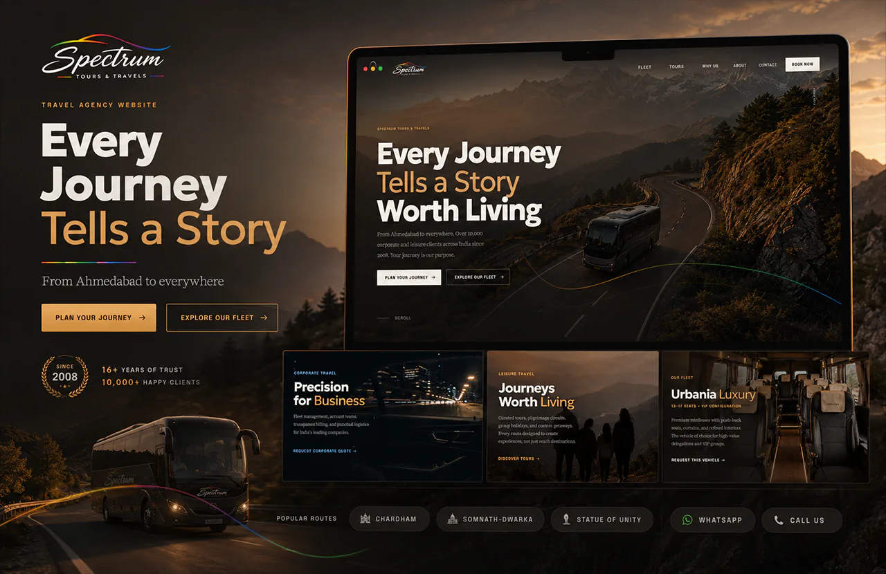 Spectrum Tours and Travels website screenshot